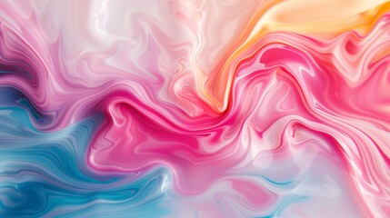 Obraz premium Dynamic abstract multicolored backdrop, fluid motion of various bright colors intertwining, creating a lively and engaging visual tapestry