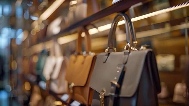 Hazy rows of designer handbags line the shelves tempting customers with their impeccable craftsmanship.
