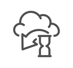 Data exchange related icon outline and linear vector.
