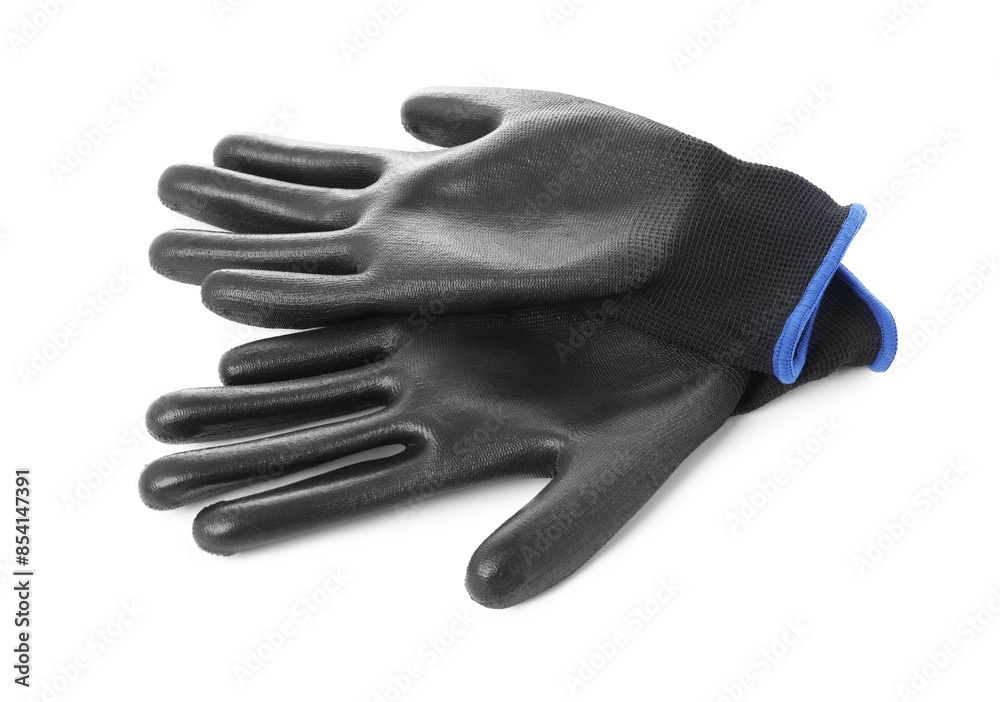 Sticker Protective gloves isolated on white. Safety equipment