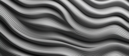Obraz premium Abstract Gray Waves with Lines