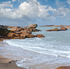 Tregastel coast spring view  (between Perros-Guirec and Pleumeur-Bodou, Brittany, France). The Pink...