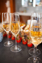 Wine tasting. Sommelier pours wine into a glass