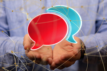 speaking bubble communication conference Digital Network