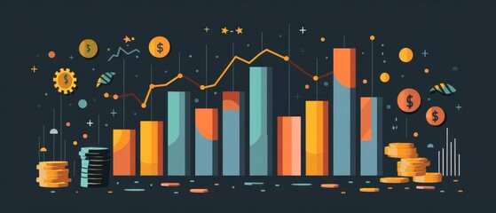 A detailed bar graph showing monthly income vs expenses