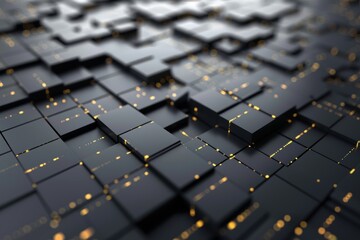 Obraz premium Futuristic Dark Background for Tech Presentations Generative AI