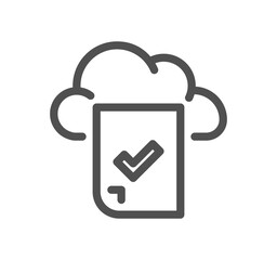 Obraz premium Data exchange related icon outline and linear vector. 