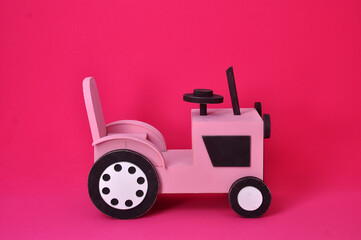 trator rosa brinquedo fazendinha 