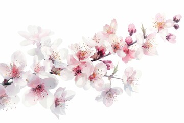 Vibrant Cherry Blossom Blooms for Spring Decor Generative AI
