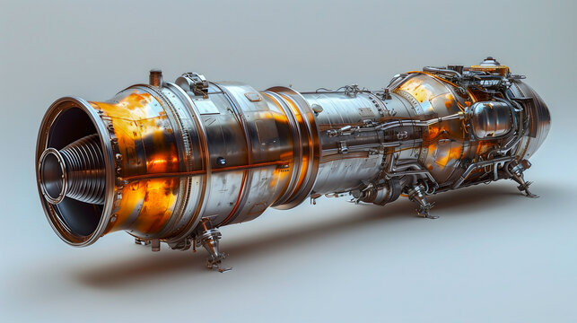 ramjet engine on white background