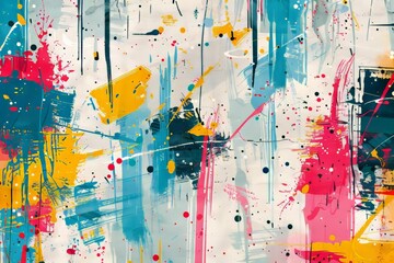 Vibrant Urban Graffiti Art Background for Modern Designs Generative AI