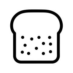 Bread logo or modern line icon. Vector line art and icon design with bold outline. Black and white Pixel Perfect minimalistic symbol isolate white background. Creative logotype