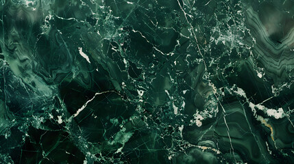 Obraz premium Dunkel grüner Marmor Hintergrund mit weißen Akzenten, Dunkler Moderner Hintergrund, Marmor Steinplatte, Schwarzer Marmor, Goldene Akzente, Luxuriöser Marmor, Moderner Marmor mit weißen Akzent 