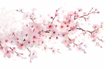 Blooming Cherry Blossom Branch for Spring Decor Generative AI