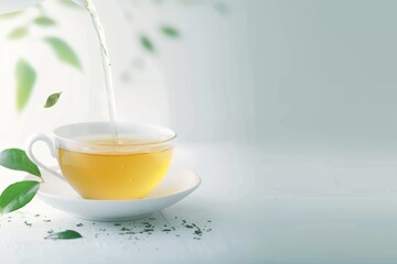 Cozy Morning Routine with Steaming Cup of Tea Generative AI