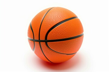 Fototapeta premium New orange basketball ball isolated on white, New Orange Basketball Ball Isolated on White, Orange Basketball Ball Photography on White Background