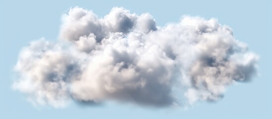 Obraz premium Fluffy White Clouds Against a Light Blue Sky