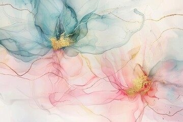 Elegant Watercolor Floral Background for Luxury Designs Generative AI