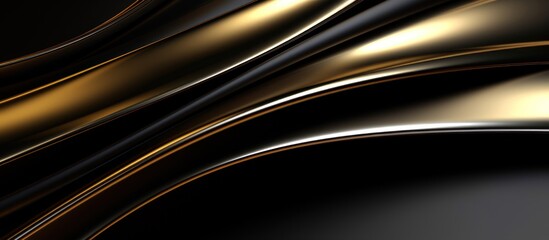 Obraz premium Abstract Black and Gold Swirls