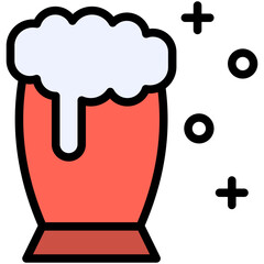 beer filled line icon