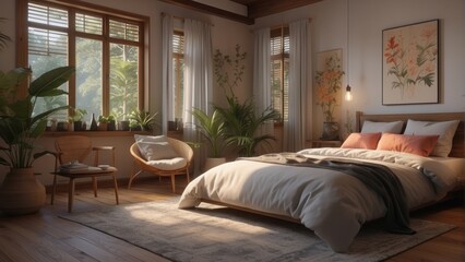 Exclusive but cozy bedroom