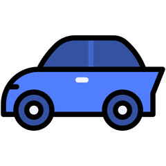 car filled line icon