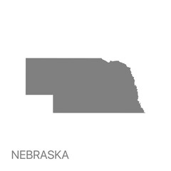 High quality detailed map Nebraska state