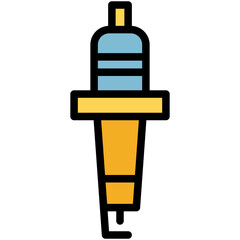 spark plug filled line icon