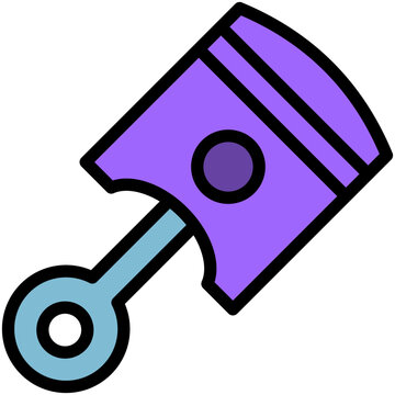 recommend clip art: piston filled line icon