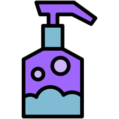 hand sanitizer filled line icon