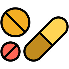 capsule filled line icon