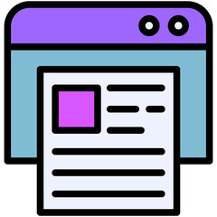 blog filled line icon