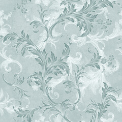 Seamless classic ornate pattern with baroque elements. Seamless ornamental backrgound