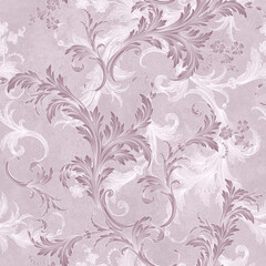 Seamless classic ornate pattern with baroque elements. Seamless ornamental backrgound