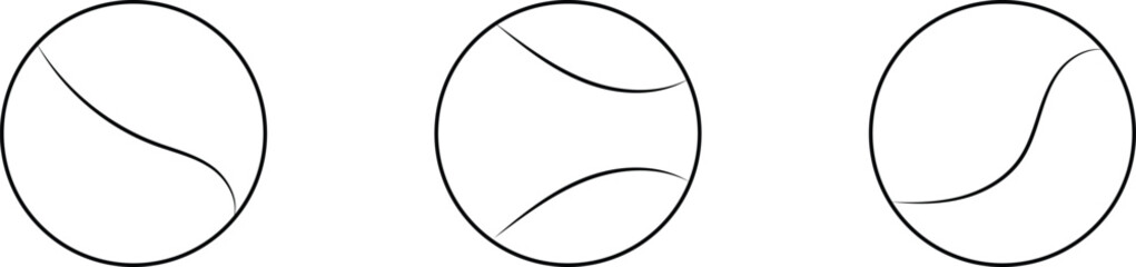 Set tennis ball icon. Set with tennis balls vector icons. Tennis balls black and yellow collection. Sport game. Tennis ball. Sport concept. Sports, fitness, activity. Vector illustration