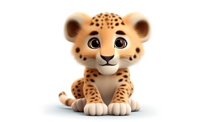 Cute and cuddly, this baby cheetah is sure to put a smile on your face.