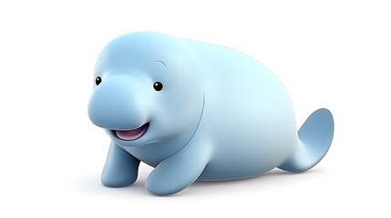 Obraz premium This cute and cuddly manatee is a great addition to any home.