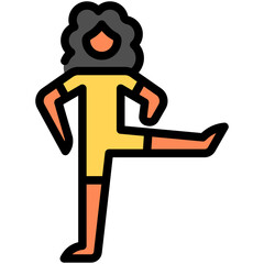 yoga filled line icon