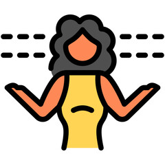 meditation filled line icon