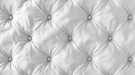 Obraz premium luxurious white diamond tufted upholstery seamless pattern 3d rendered background texture