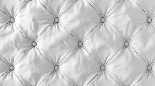 luxurious white diamond tufted upholstery seamless pattern 3d rendered background texture