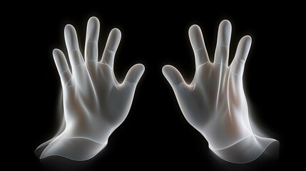 Obraz premium 3D rendering of a pair of white hands with alpha channel.