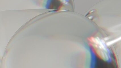 Soft Glowing Spheres Cluster with Gentle Reflections