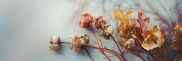The dried flower flowers texture. Creative banner. Copyspace image