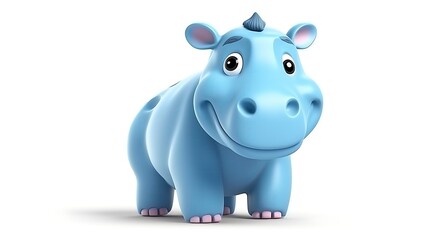 Cute blue hippo toy. This friendly hippo is made of soft, durable plastic and is perfect for children of all ages.