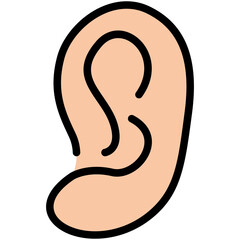 ear filled line icon
