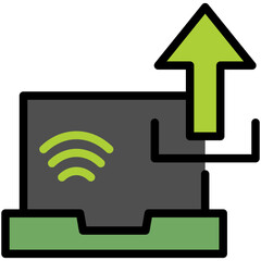 laptop filled line icon