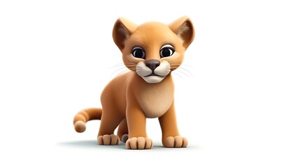 Cute and cuddly, this baby lion is sure to put a smile on your face.