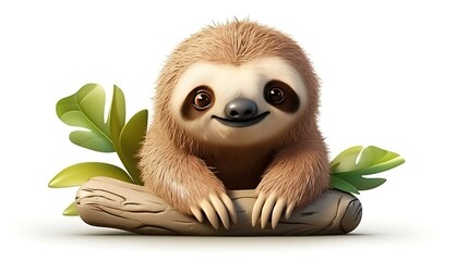 This adorable baby sloth is hanging out on a branch, looking a little lost and confused.