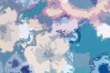 Oil paintings and various flowers, mandarin ducks, ponds, swans, chrysanthemums, geometric abstractions